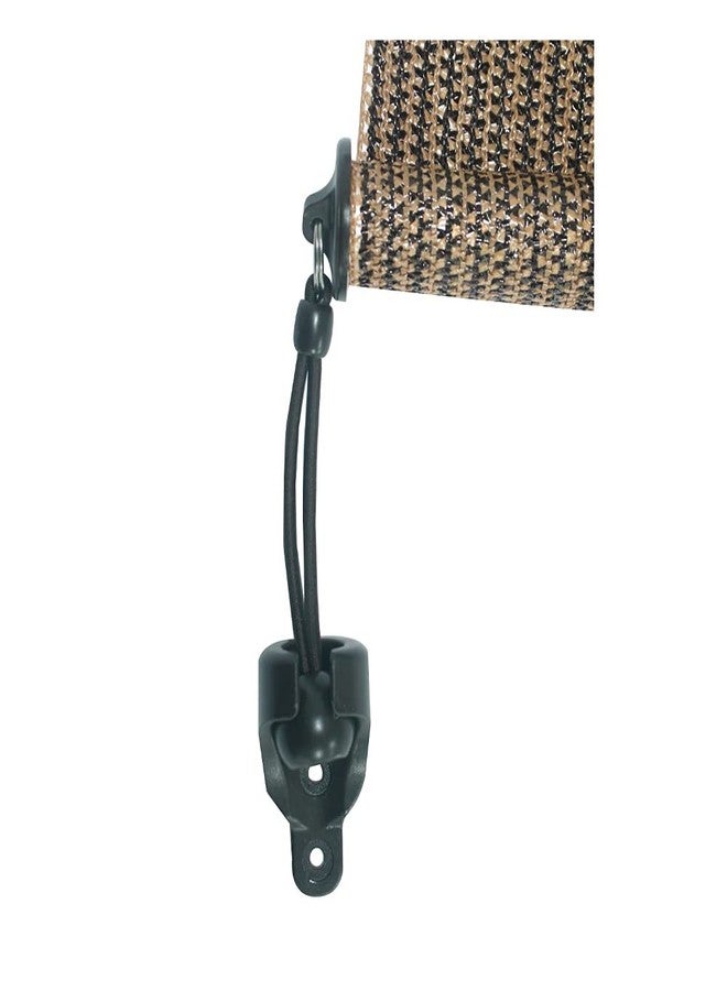 CACELY طقم أغطية طرفية مطاطية سوداء من CACELY Coolaroo لستائر Coolaroo الخارجية اللاسلكية (مجموعة من قطعتين) - Image 3